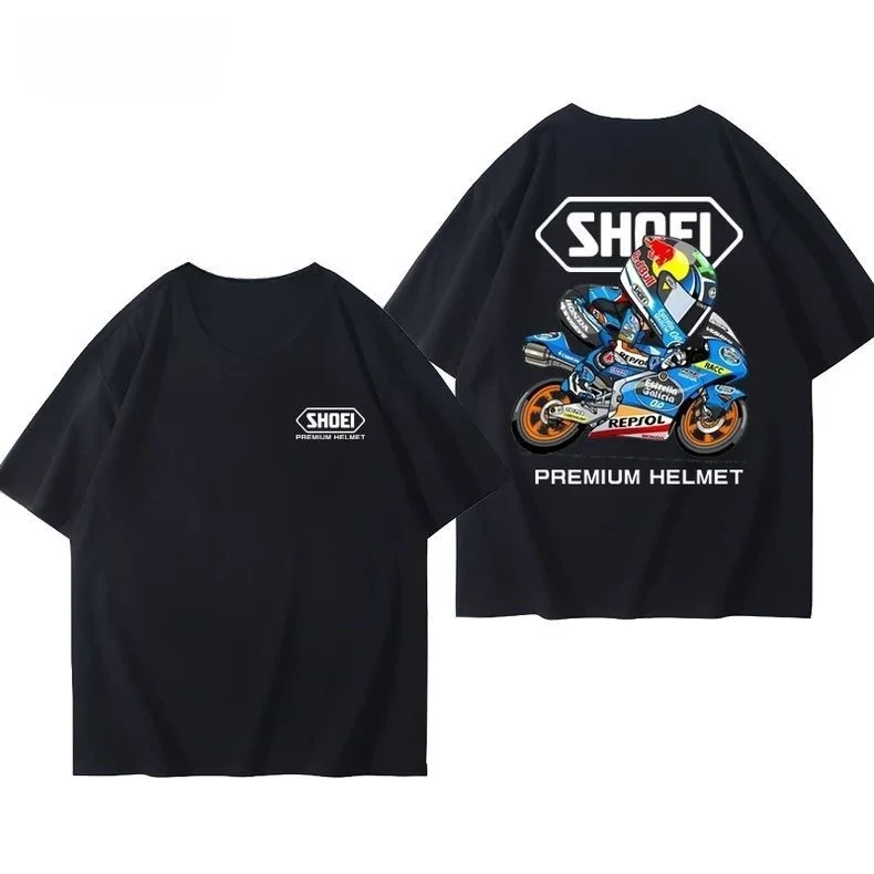 

Shoei Helmets, Motorcycles, Short-sleeved Mountain Bikes, Summer Riding Suits for Men and Women, Cotton Short-sleeved T-shirts