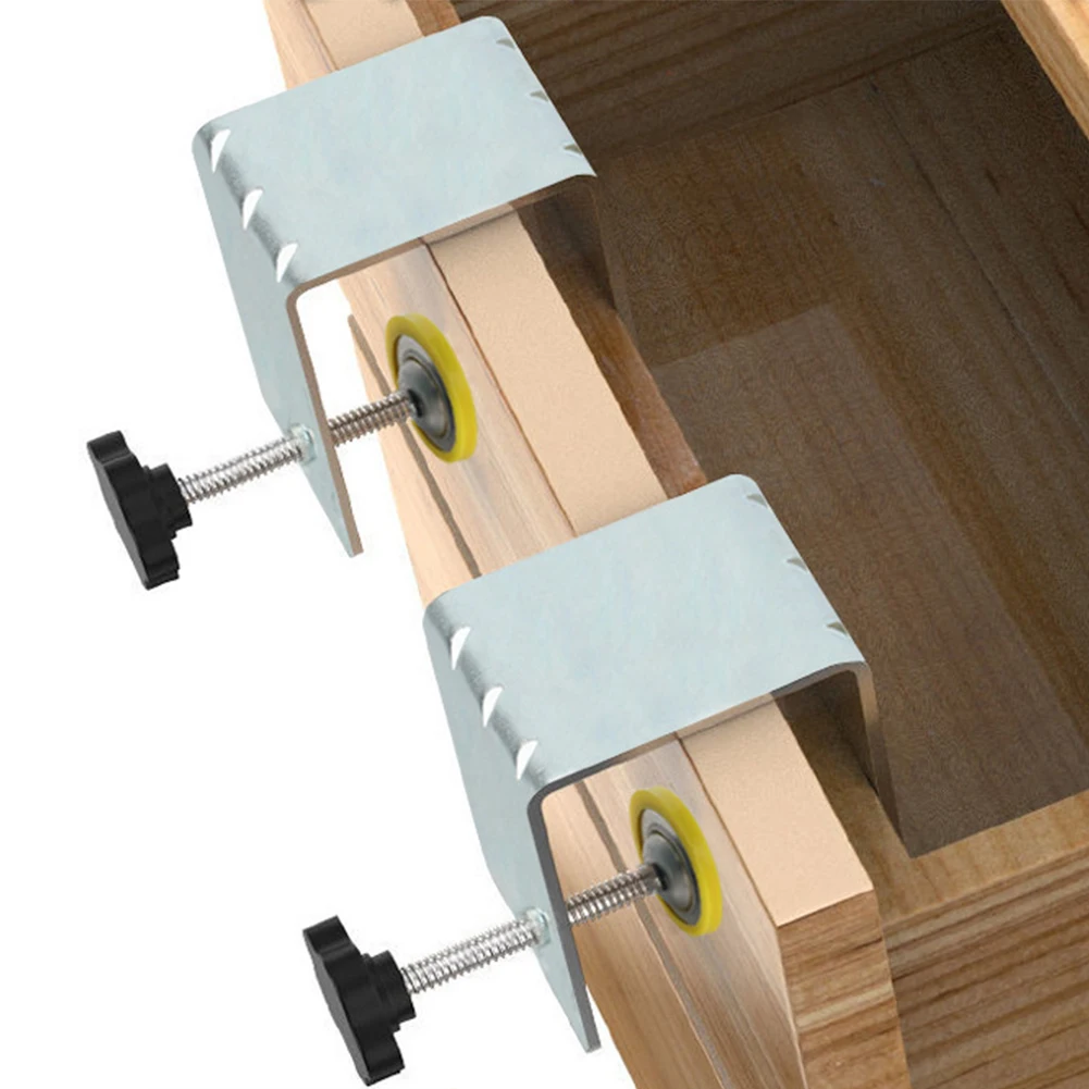 2PCS Woodworking Jig Cabinet Tool Drawer Front Installation Clamp Panel Clips Drawer Front Installation Clamps Drawer Face Clamp