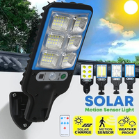 LED Solar Wall Lights with Motion Sensor 3 Modes USB Rechargeable Street Lamp Outdoor Security Lighting for Garden 108COB Garage