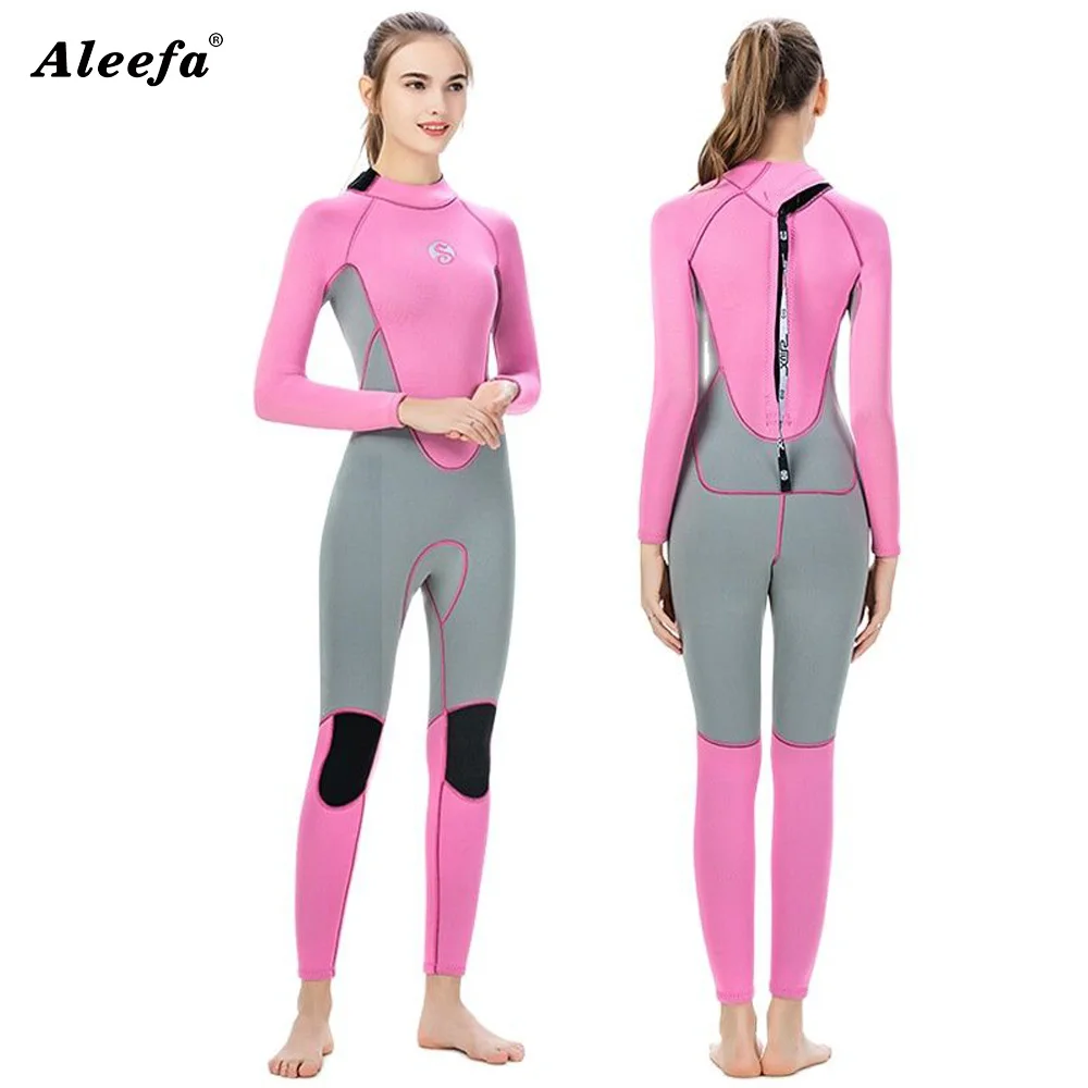 

Wetsuit women 3mm neoprene wetsuits fullbody suit for Waterski Snorkel Surf diving bodysuit long sleeve