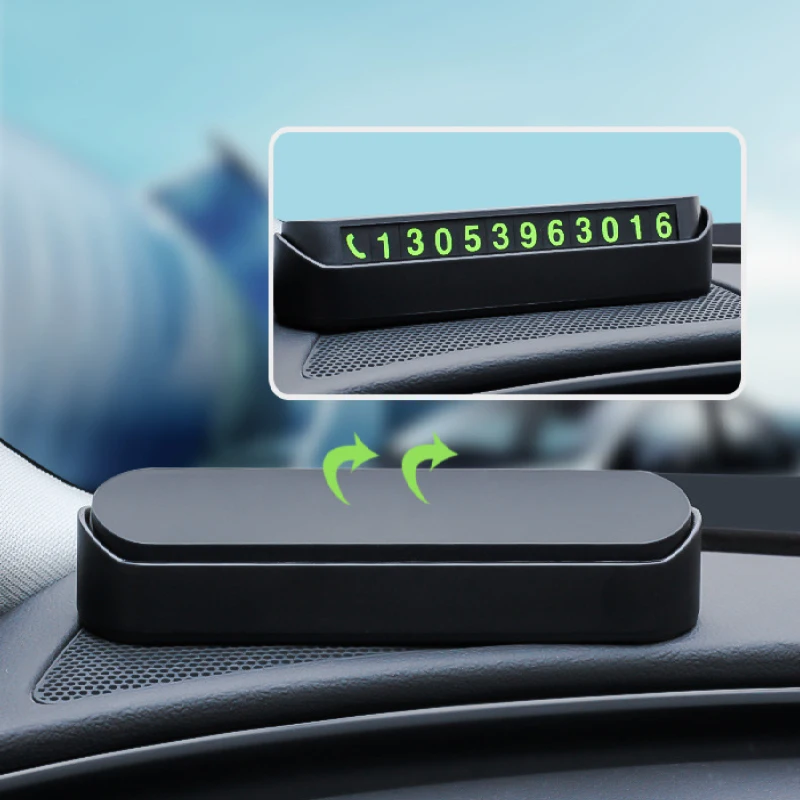 Automobile Temporary Parking Card with Phone Number Car Park Stop Plate Accessory for Easy Parking Organization