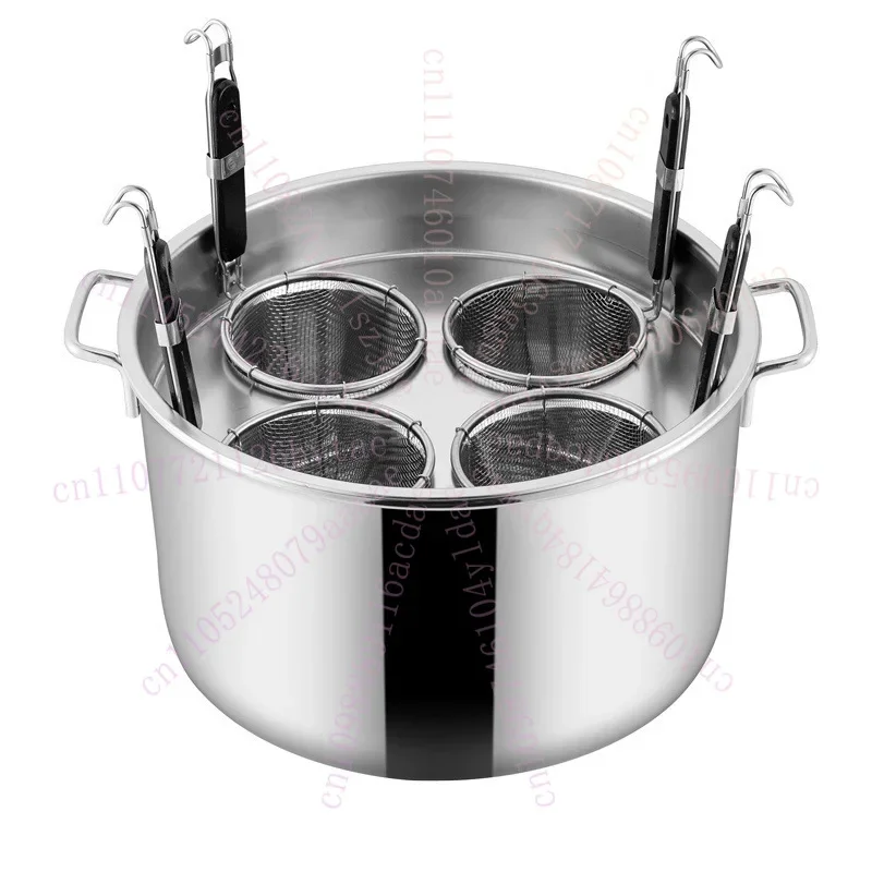 Stainless Steel  Large Capacity Cooking Noodle Pot Soup Bucket Induction Cooker Stewed Soup