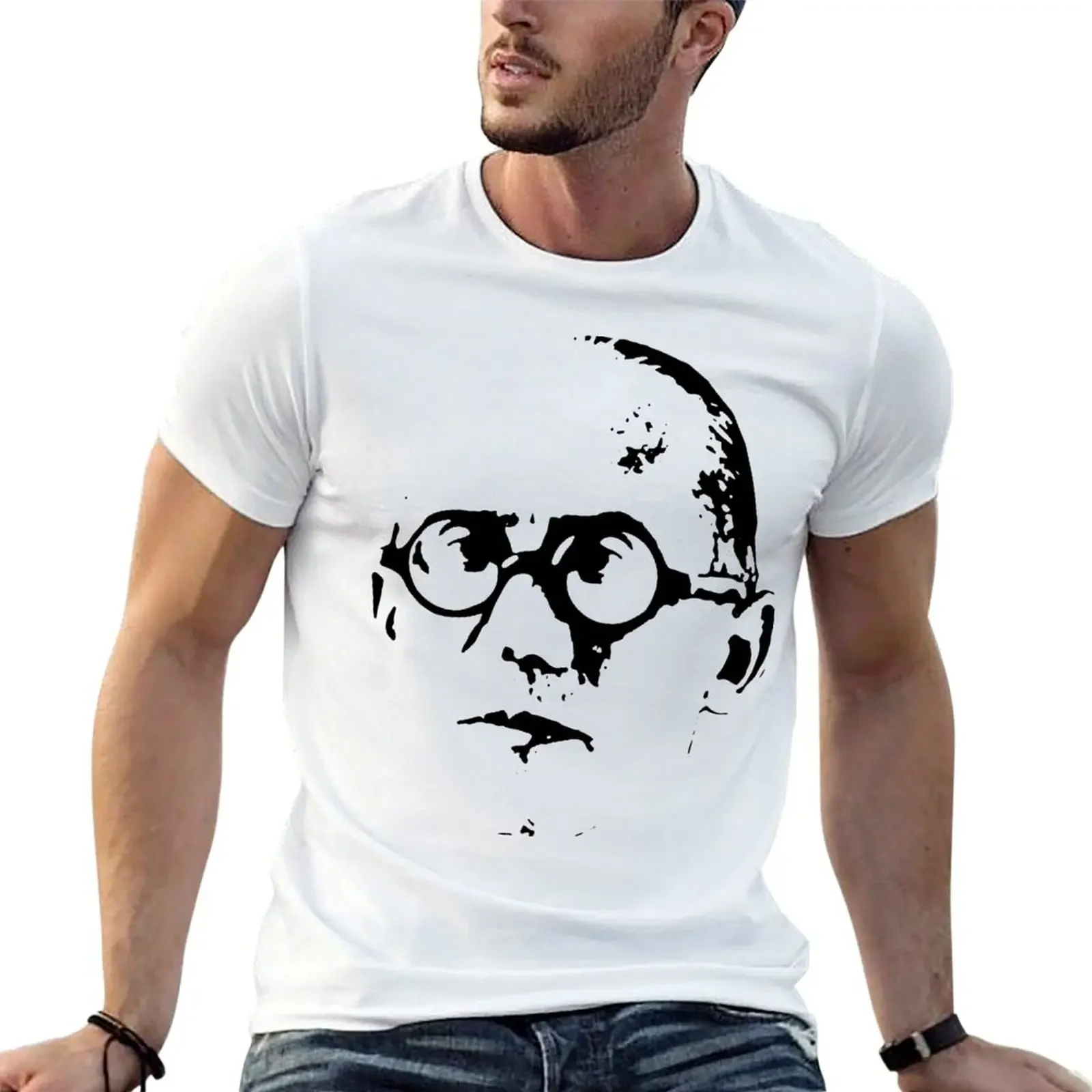 Le Corbusier - Illustration face T-Shirt Short sleeve tee anime figures vintage clothes mens t shirts