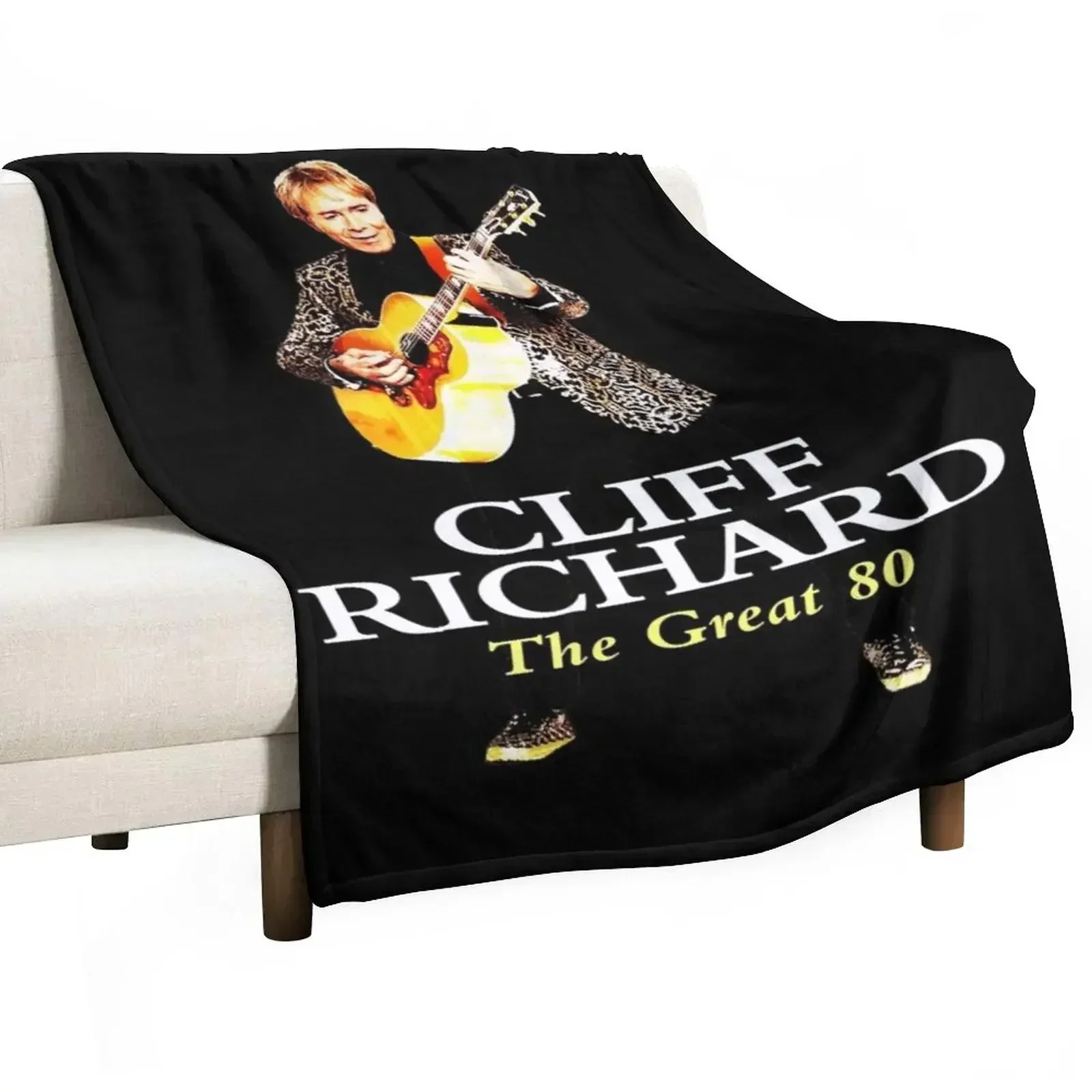 Best Clear Design of American Legend Singer SongwriterActor Cliff Richard Throw Blanket Bed Sofa Quilt Picnic Weighted Blankets