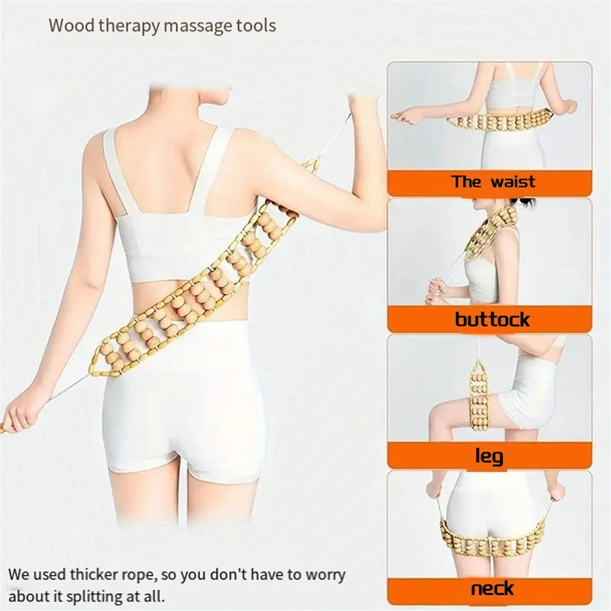 

Rope Back Massager - 47.2 Inches Massager Tool for Back, Neck, Legs