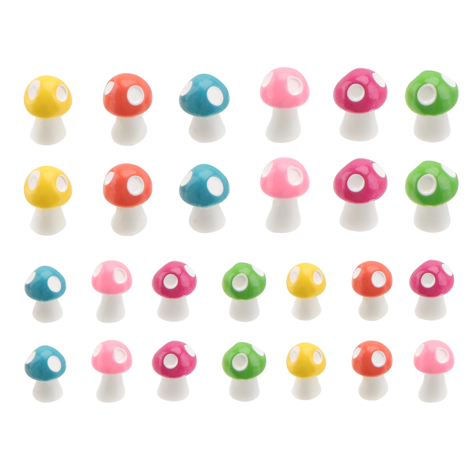 

50 Pcs Resin Mushroom Ornaments for Mini Garden Decor Succulent Plants Bonsai Landscaping Accessories