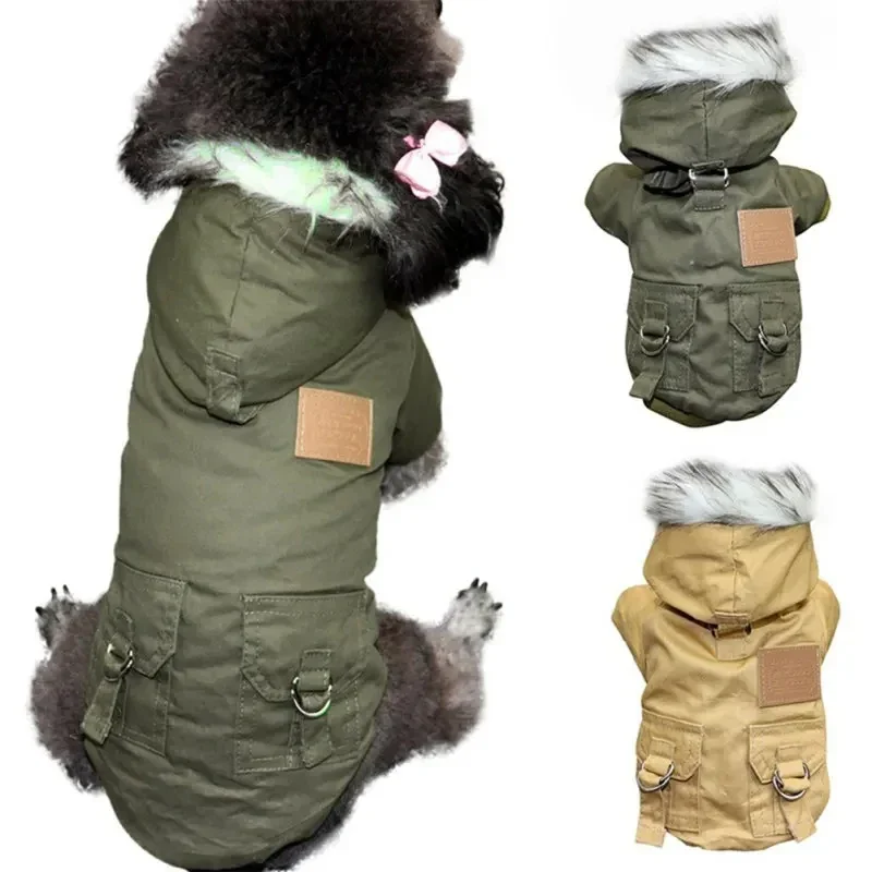 

Dog Clothes Winter Puppy Pet Dog Coat Jacket For Small Medium Dogs Thicken Warm Yorkies Chihuahua Hoodie Pets Clothing