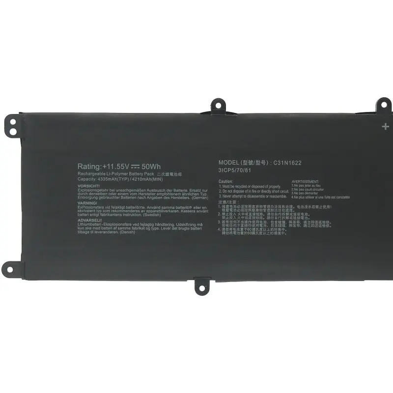 

C31N1622 Battery For U5100U U5100UQ UX3430UA UX530UQ UX530UX UX430UA UX430UN UX430UQ UX530UQ 11.55V 50WH