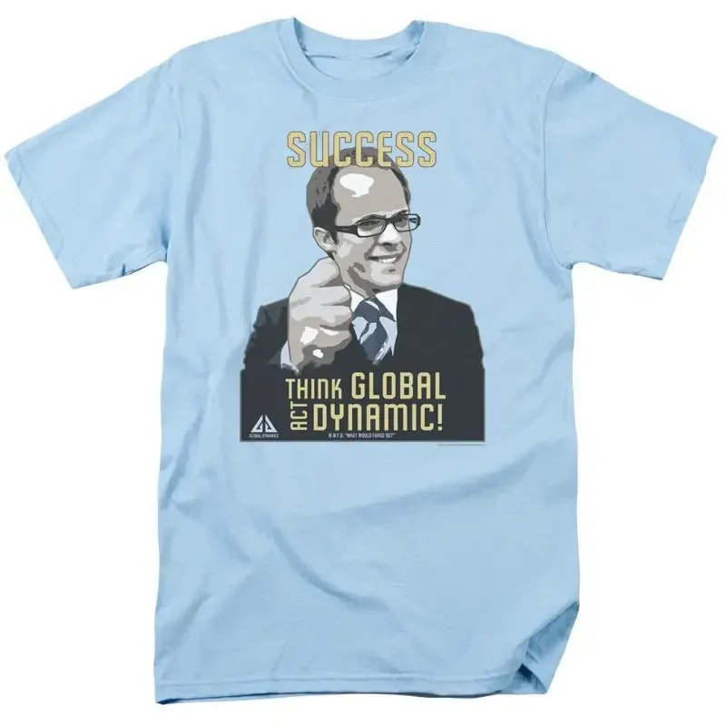 Eureka Success Poster T Shirt Mens License Sci Fi TV Fargo Light Blue
