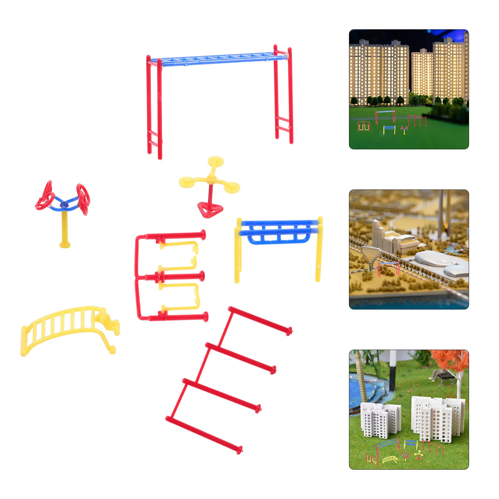 

Outdoor Ornaments Miniature Scene Materials House Sports Fitness Equipment Model Decorations Sand Table Layout Accessories