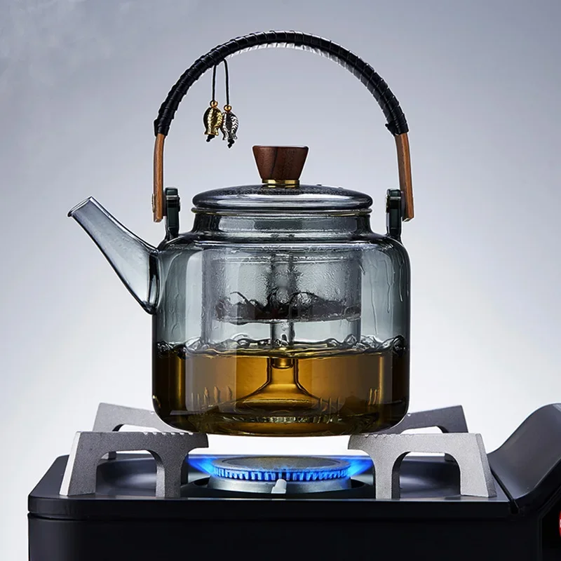 

High Temperature Resistant High Borosilicate Glass Teapot Household Open Flame Electric Ceramic Stove Kettle Hot Water Teapot