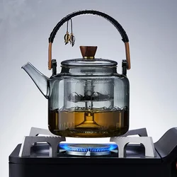 High Temperature Resistant High Borosilicate Glass Teapot Household Open Flame Electric Ceramic Stove Kettle Hot Water Teapot