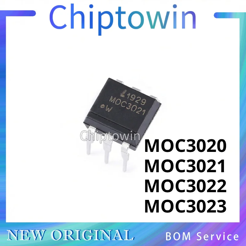 5/50/500 pcs MOC3021 MOC3022 MOC3023 MOC3020 DIP-6 Optocoupler Triac Original In Stock W7