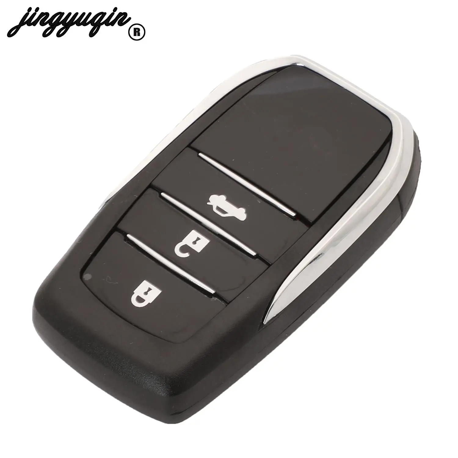 jingyuqin Dla Toyota Fortuner Prado Camry Rav4 Highlander Crown Inteligentne etui bezkluczykowe Obudowa 4-przyciskowa obudowa pilota zdalnego