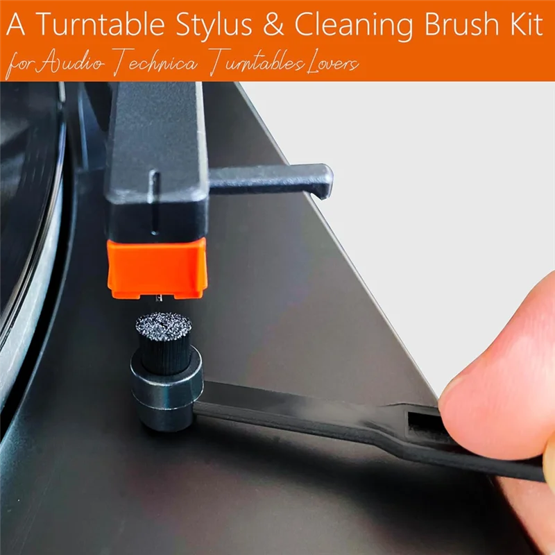 B04B-ATN3600 Diamond Turntable Stylus With Cleaning Brush, Record Player Needles For Audio-Technica AT-PL50,AT-LP60,AT-PL300