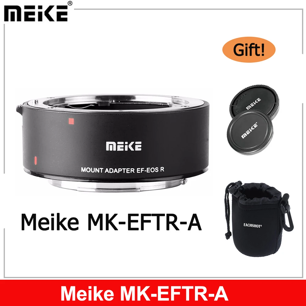 Адаптер для объектива Meike MK-EFTR-A, преобразователь EF-EOSR с автофокусом для объектива Canon EF на EOS-R EOS-RP R5 R6 и RED Komodo