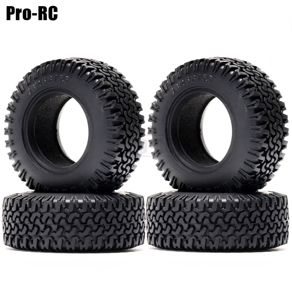 4Pcs 1.55 Inch Rubber Wheels Tires Tyre for 1/10 RC Crawler Car RC4WD D90 TF2 MST Jimny Axial 90069 Tamiya CC01 LC70