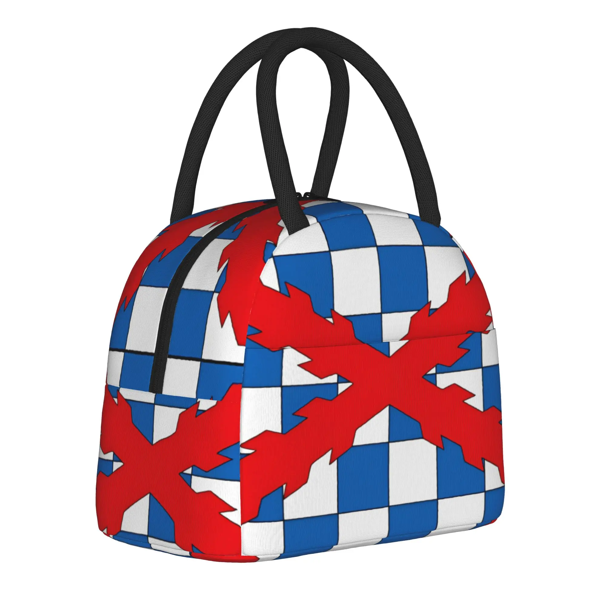 Flag of Spanish company I Burgundy cross Insulated Lunch Bags Large  Reusable Thermal Bag Tote Lunch Box Food Storage Bags