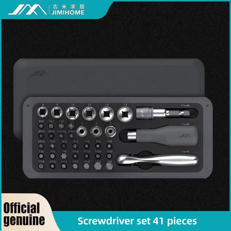 

Xiaomi JIMI HOME Screwdriver Set Socket Multi-function Repair Tool Ratchet Screwdriver Wrench Screwdriver JM-GNT41