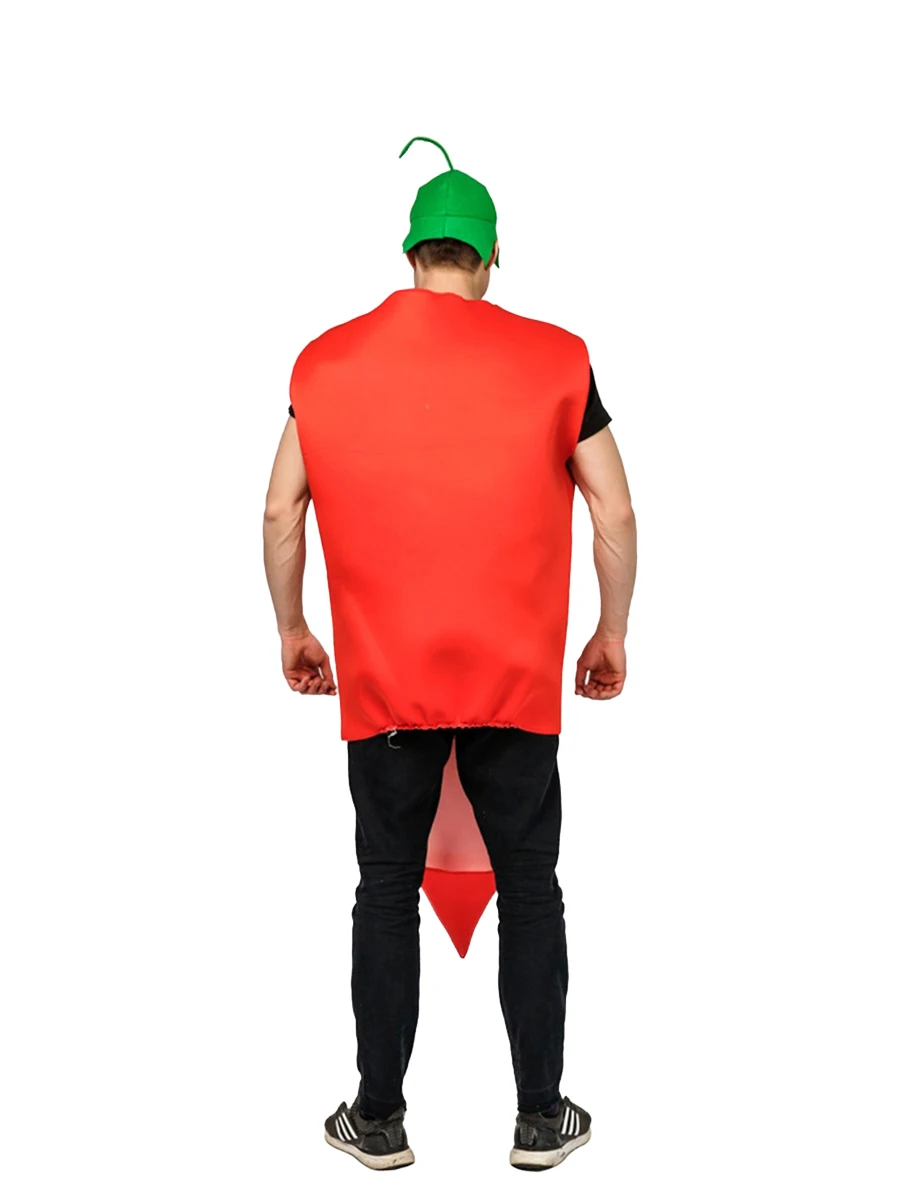 Erwachsene Paar Stil Lustige Cosplay Red Chili Overall Mit Hut Parodie Bühne Rolle Spielen Outfit Halloween Karneval Kostüm
