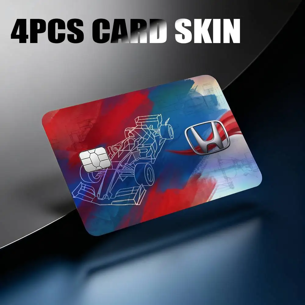 MOTO HONDA RANCING Laser Reflective Card Skin Sticker For Debit Credit Card