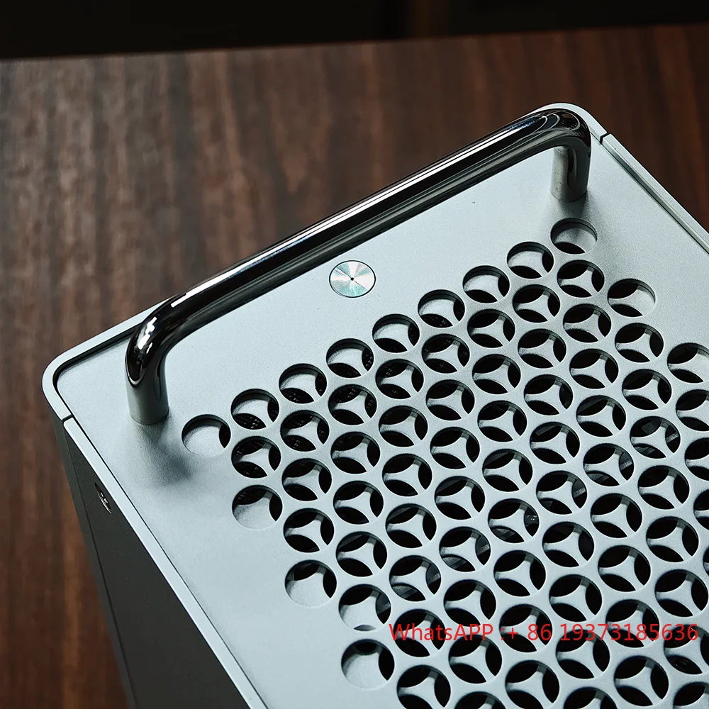 حافظة كمبيوتر صغيرة من سبائك الألومنيوم ITX متوسطة البرج جاهزة مع صواني CD Rook HDD بمنفذ USB أمامي للألعاب وIFans #5