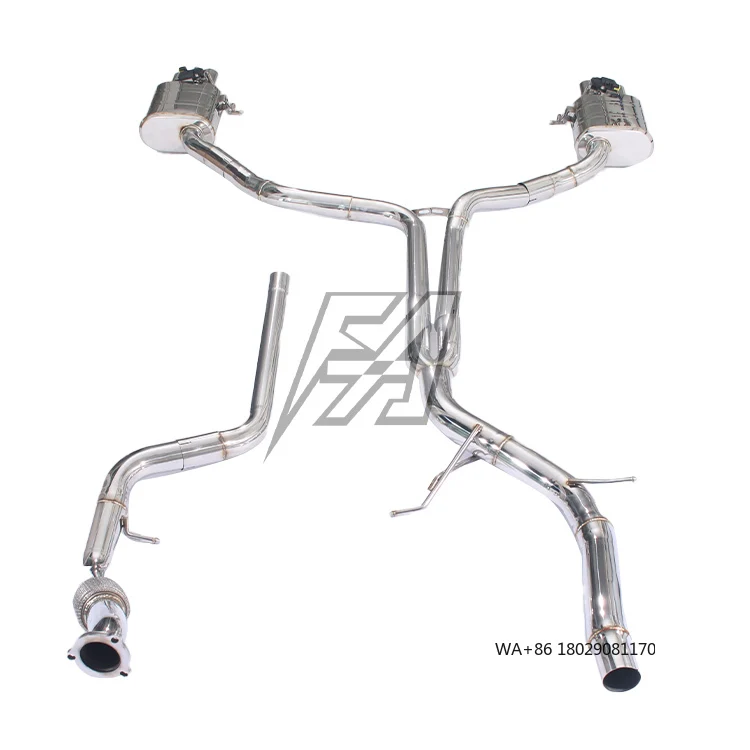 

For A6 C7 2.0T 2014 Exhaust System Front Middle and Tail Electric Valve Muffler Exhaust High Performance Exhaust Pipe