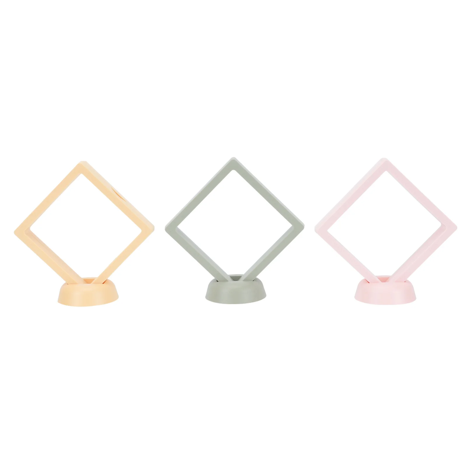 

3Sets Jewelry Box Transparent Film Display Storage Holder with Base Stand for Necklace Bracelet Organizer Case Display Rack