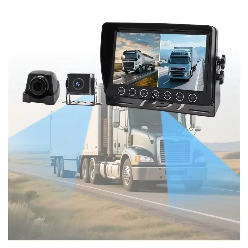 7 Inch AHD BSD Backup Reverse Rearview Camera System for Truck Bus Car Android Screen Car Mirror DVR Kit Night Vision