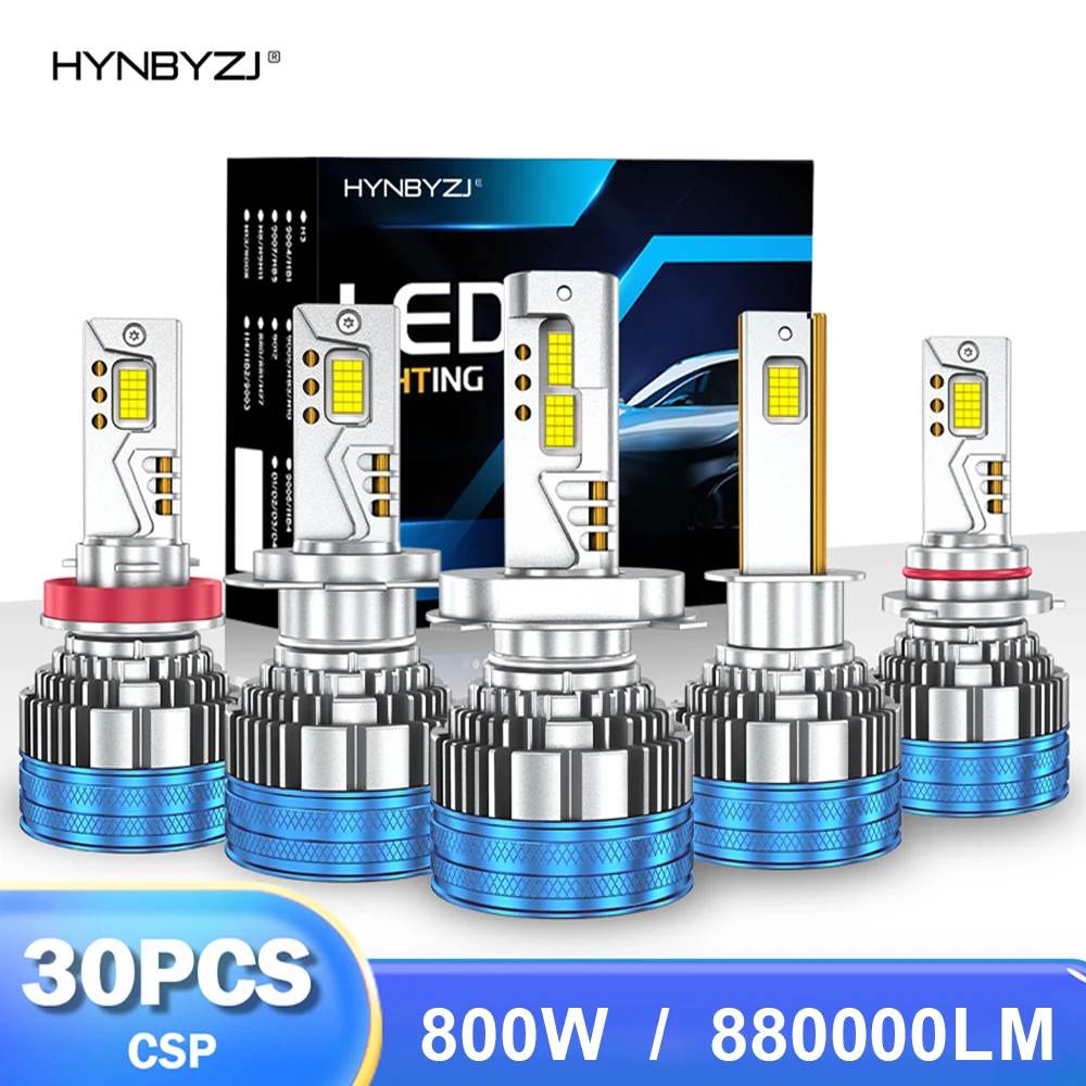 

HYNBYZJ 800W Led Headlight 880000LM H7 H4 H11 Led Headlights Bulb 3 Copper Tube Led Lights For Car H1 H8 H9 HB3 9005 HB4 9006