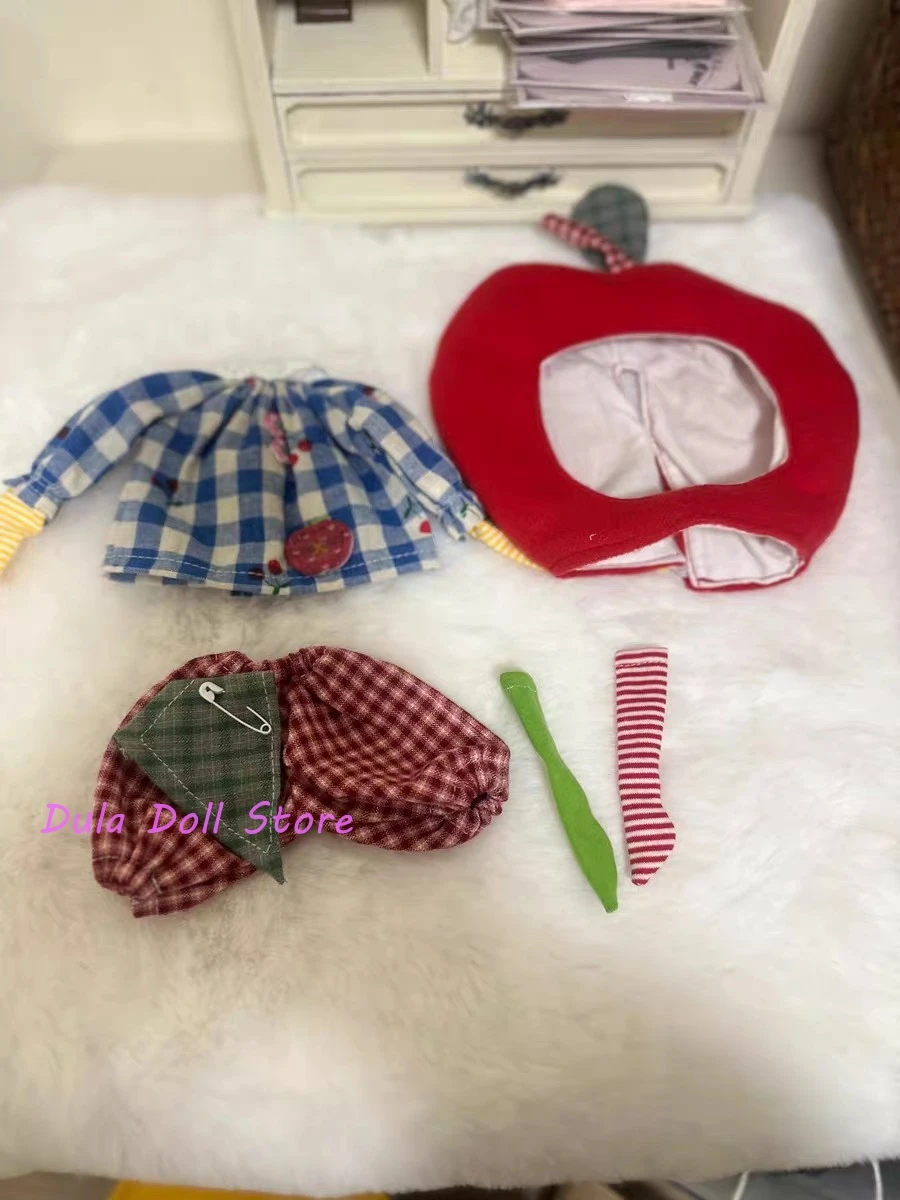 

Одежда для кукол Dula: платье, рубашка в клетку 2026, красная клетчатая рубашка-фонарик для Blythe, Landoudou, Landazz, ob24, ob22, 1/6, аксессуары для кукол