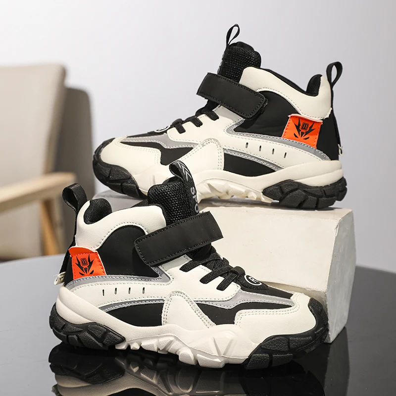 Zapatos de lujo a la moda para niños, zapatillas deportivas para niños, zapatillas deportivas transpirables de alta calidad para otoño, zapatillas de baloncesto informales para caminar para niño