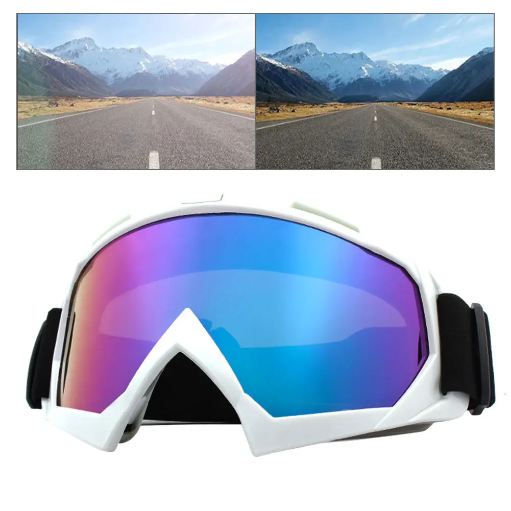 Cycling Goggles Windproof Motorcycle Glasses Anti-Fog Protective Goggles UV Protection for Winter Outdoor Sport