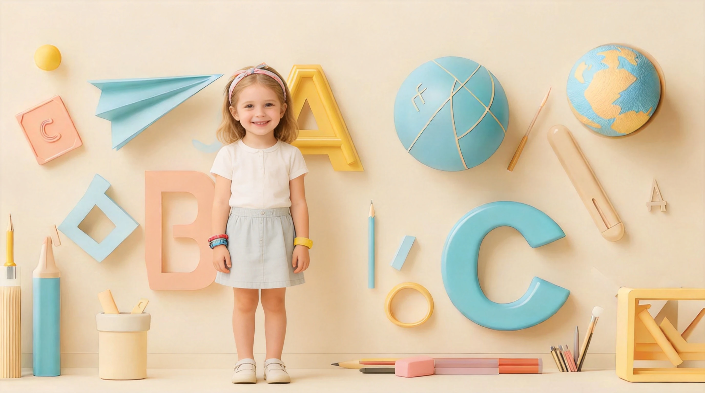 ソフトパステル3Dアルファベット教育用背景幕 子供用写真撮影 - Background For Kids Education のレビューと価格