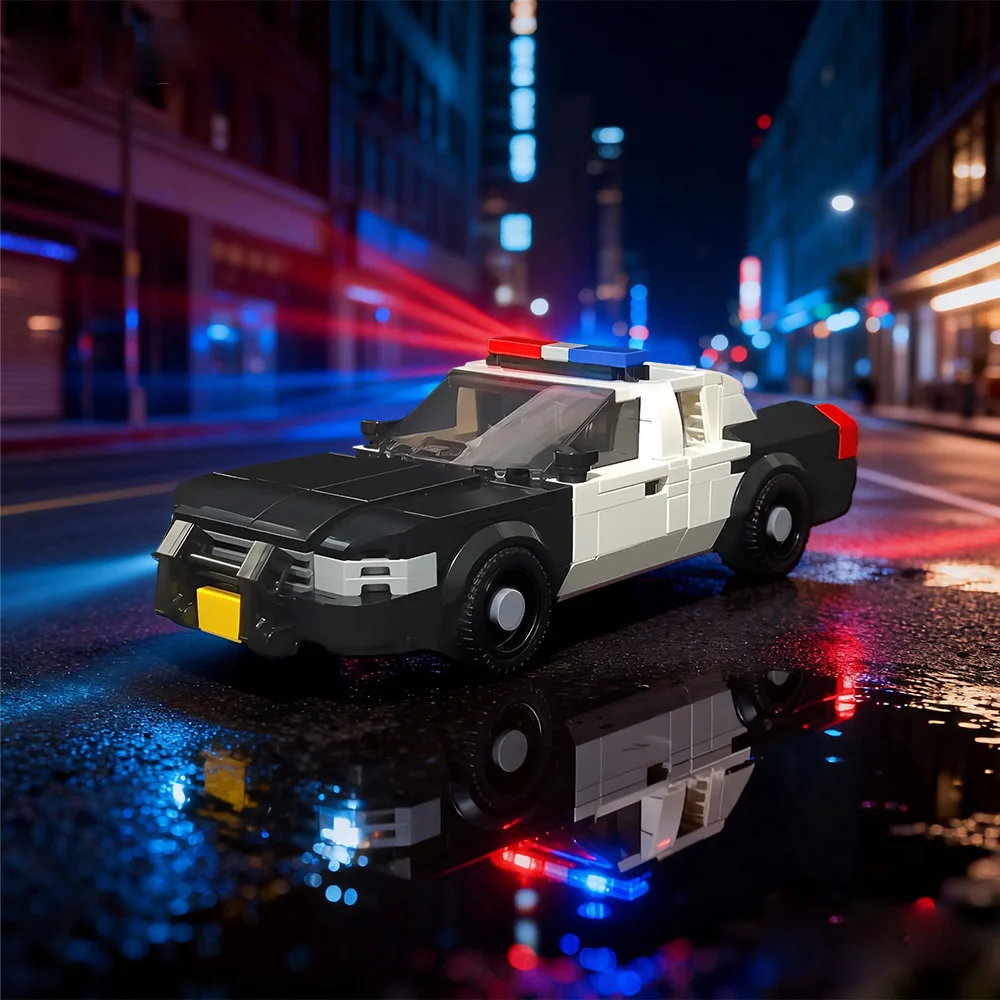 

Конструктор Gobricks MOC: Модель полицейского интерцептора Ford Crown Victoria (США), игрушка-конструктор, подарок