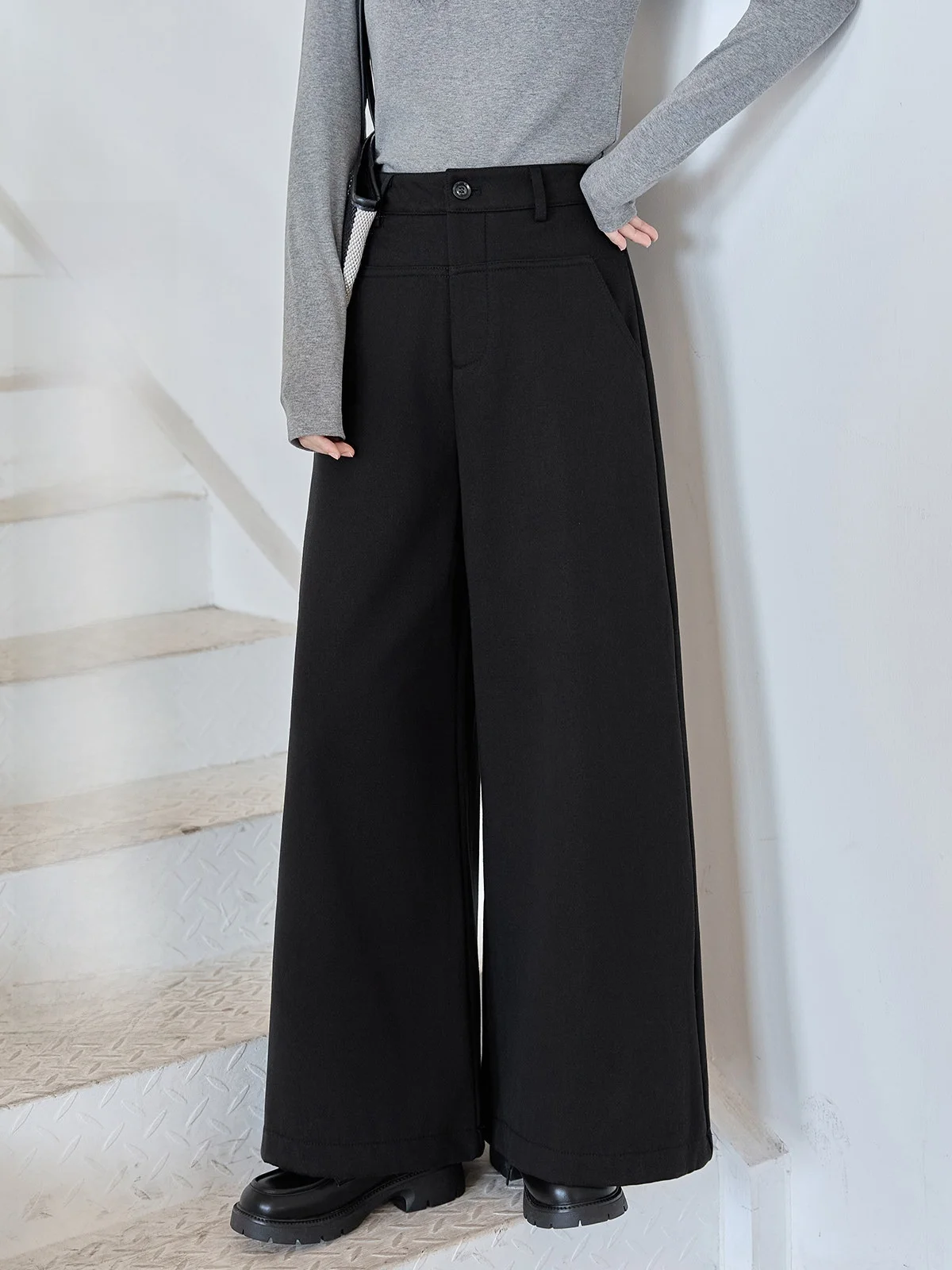 

Женские зимние повседневные брюки с высокой талией, утепленные флисом, прямые, универсальные, для работы и повседневной носки, черные, новинка