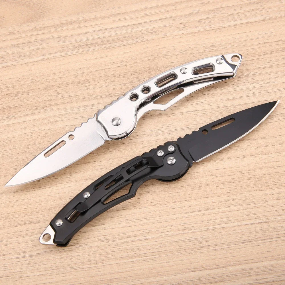 Hot Sell Stainless Steel Keychain Folding Knife Outdoor Carrying Knife Mirror Sharp Pocket Knife Fruit Knife Folding Knife