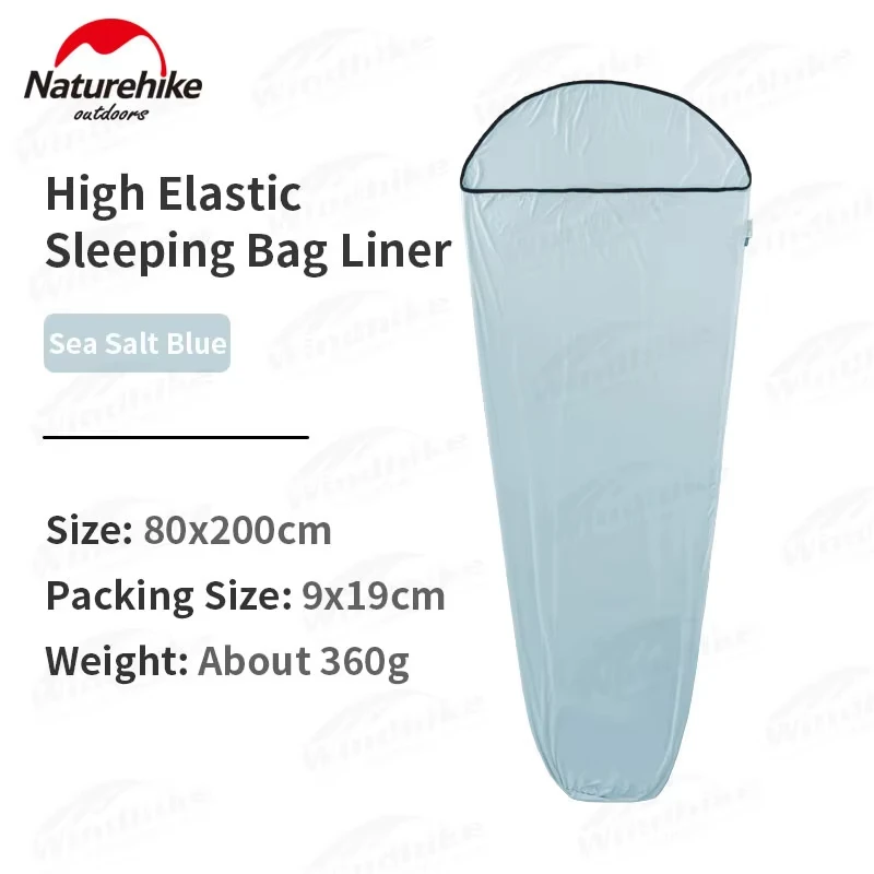 Naturehike 360g Outdoor Camping Slaapzakvoering Elastisch Draagbaar Opbergbaar Ultralicht Reizen Hotel Enkele Slaapzakvoering