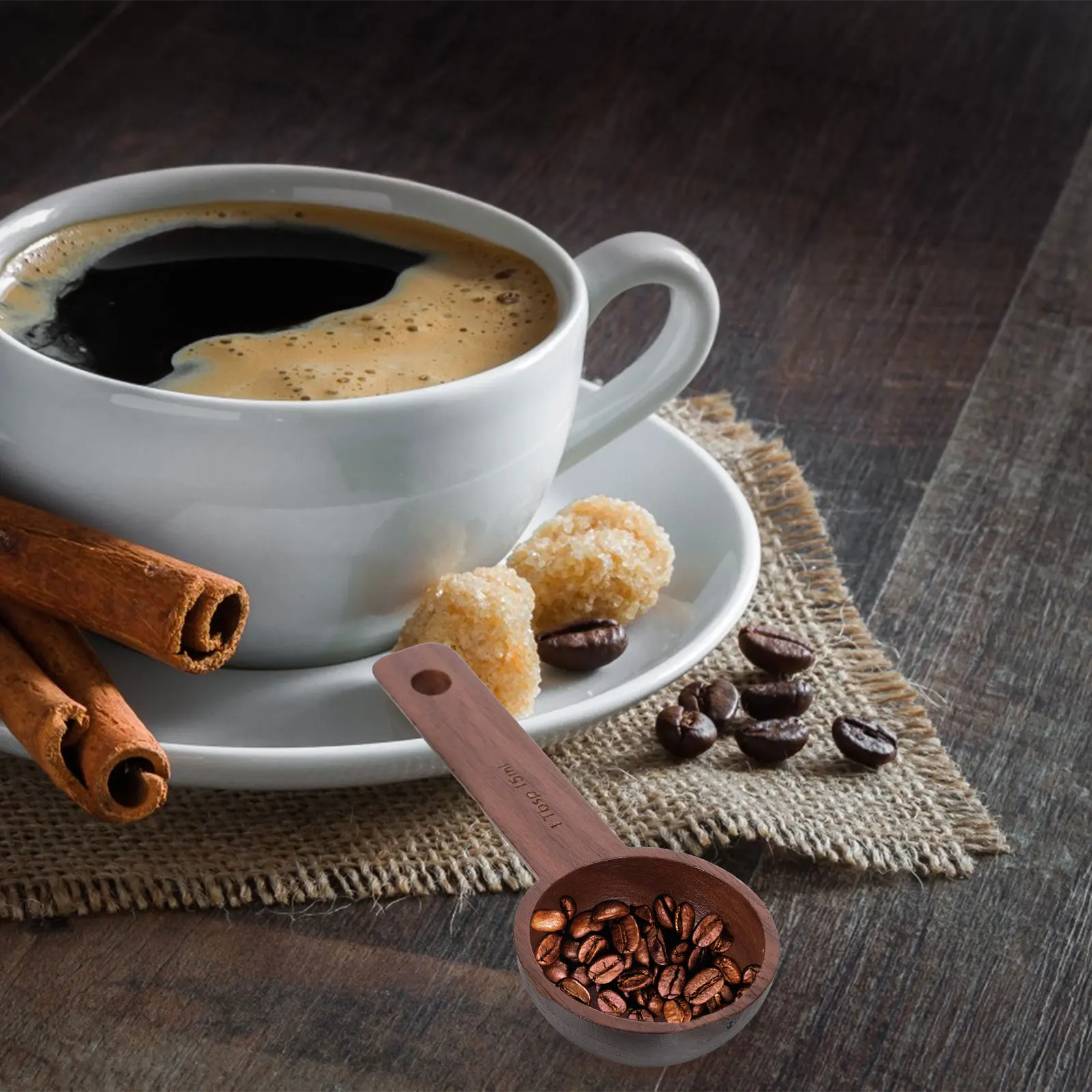 

Wood Measuring Spoons Multi Function Coffee Scoop Household Practical Wood Spoon Bean Powder Tea Kitchen Tool Wooden Measure