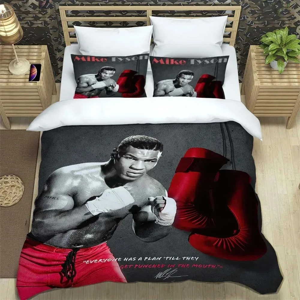 

Boxing champion Mike Tyson fashion 3D printed bedding Queen bedding set Customized King size bedding set Soft and comfortable