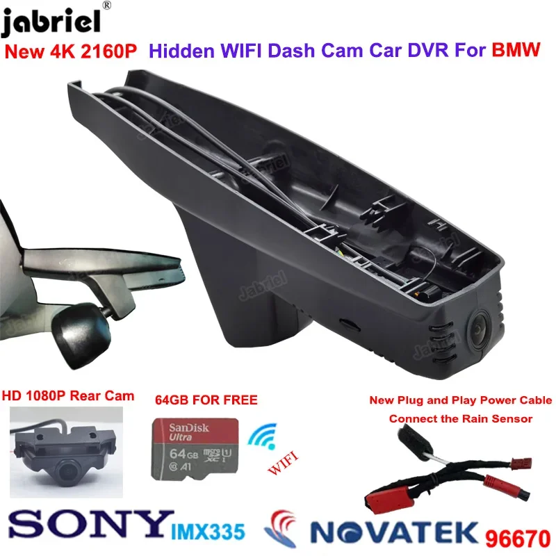 Auto Wifi 2K 4K Car Dvr Dash Cam Camera 2160P Video Recorder for BMW I3 I01 2013 2014 2015 2016 2017 2018 2019 2020 2021 2022