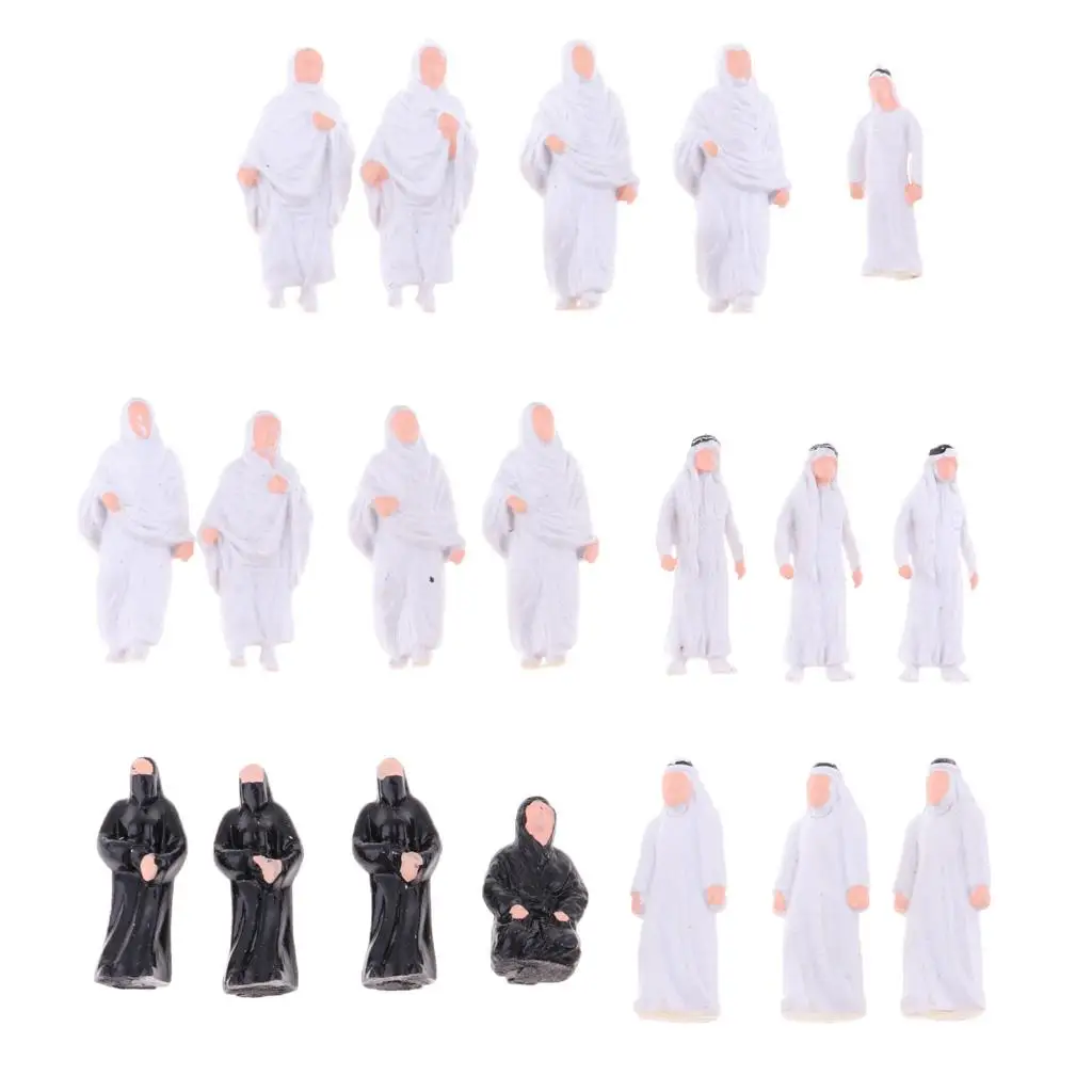 20x Skala 1/150 Model Pociągi kolejowe Figurki Arabskie Arabskie Ludzie DIY Modele