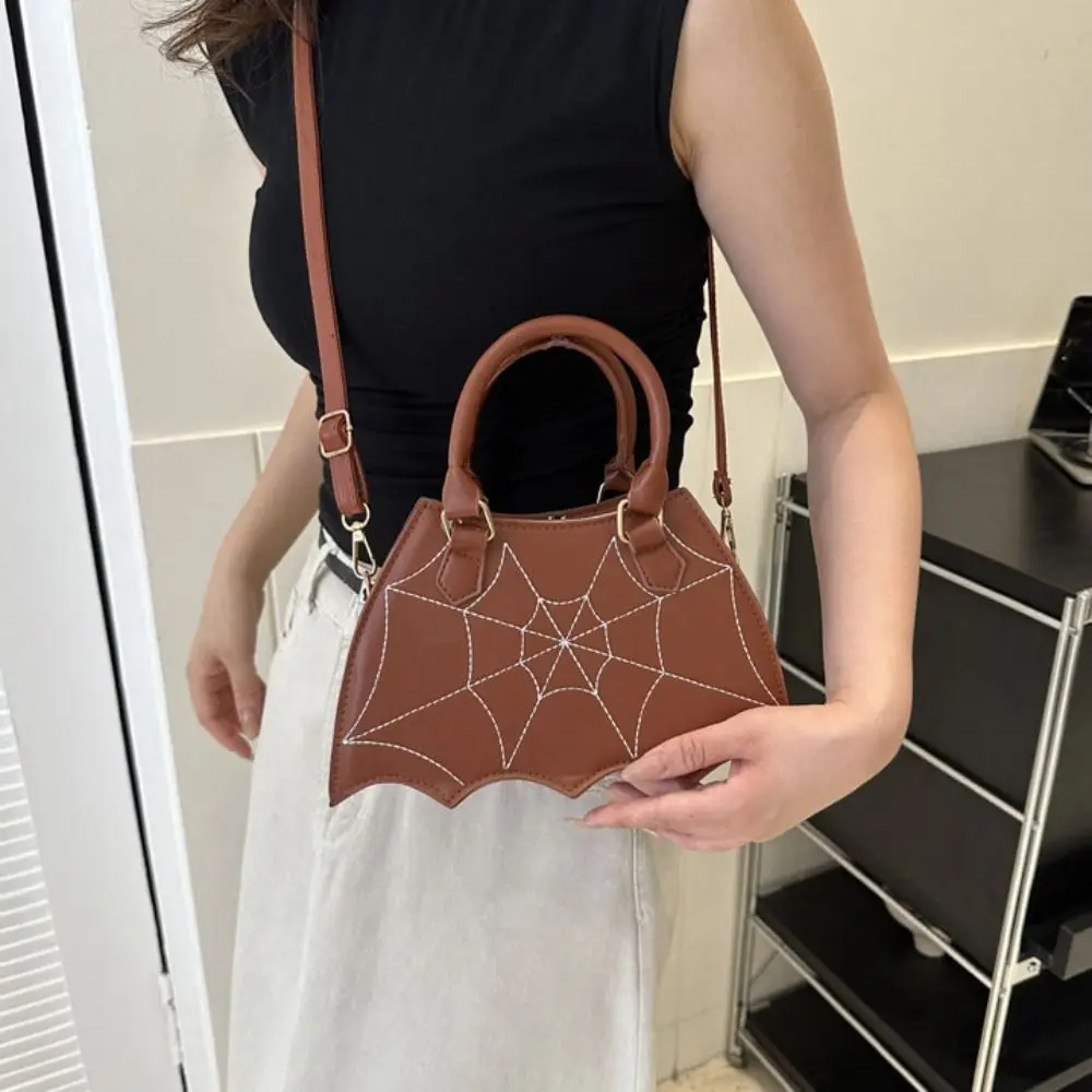 

PU Leather Halloween Bag Bat Wing Halloween Props Spider Web Shoulder Bag Shopping Bag Handbag Halloween Crossbody Bag Outdoor