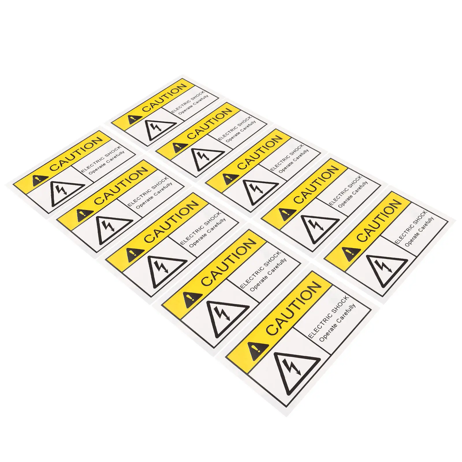 

10Pcs Electrical Hazard Warning Stickers Vinyl Caution Labels for Electric Panels High Voltage Safety Decals Indoor Outdoor Use