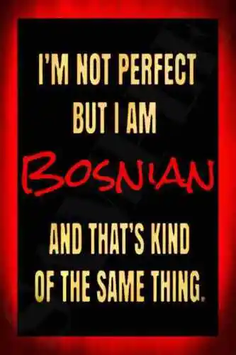 

* Не Идеальный боснийский * металлический знак 8X12, Босния гордость, бар, ресторан, подарок