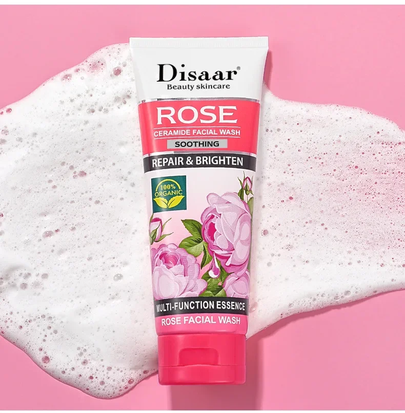 Rose facial cleanser refreshing and soothing brightening skin tone repairing skin moisturizing rejuvenating cleanser Skincare