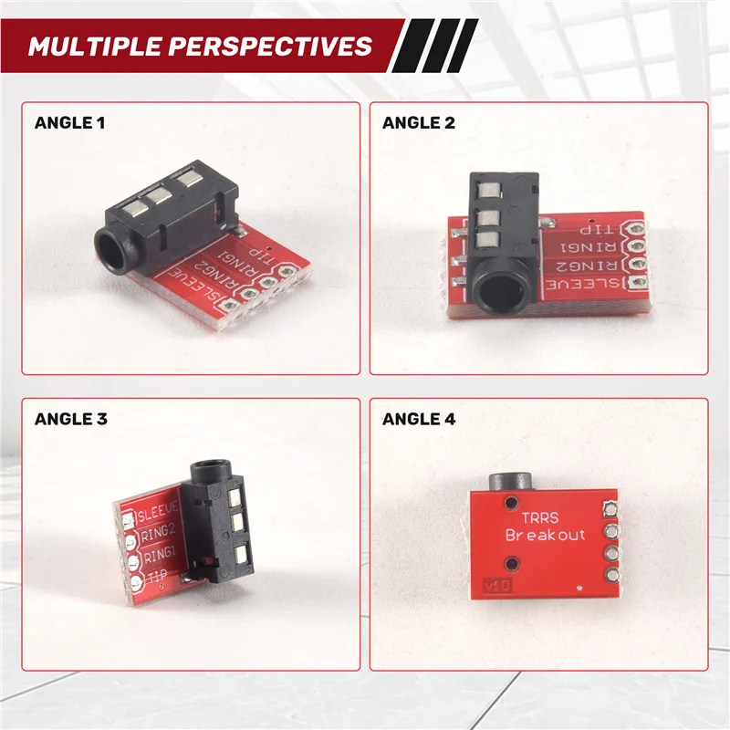 Reliabletrrs 3.5Mm Jack Breakout Board Fone de ouvido Vídeo Áudio MP3 Módulo de conector profissional
