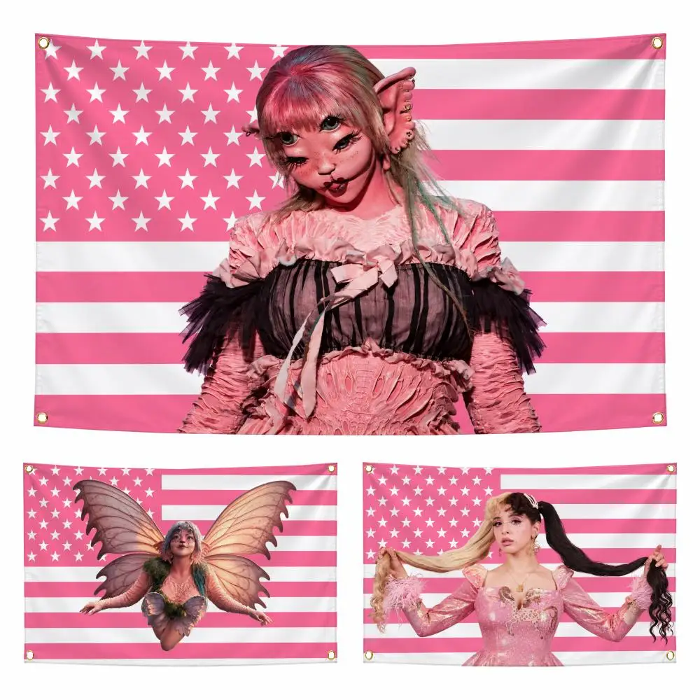 Singer M-Melanie Martinez Flags Personalized Flag Room Dorm Camping Picnic Garage Bar Indoor Outdoor Wall Decor