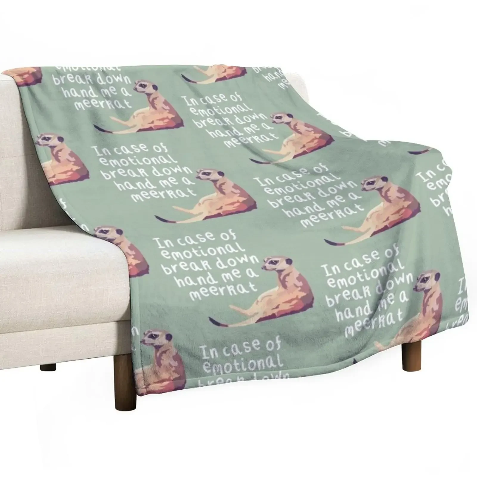 

Meerkat Emotional Breakdown Throw Blanket Summer for sofa Nap valentine gift ideas Blankets