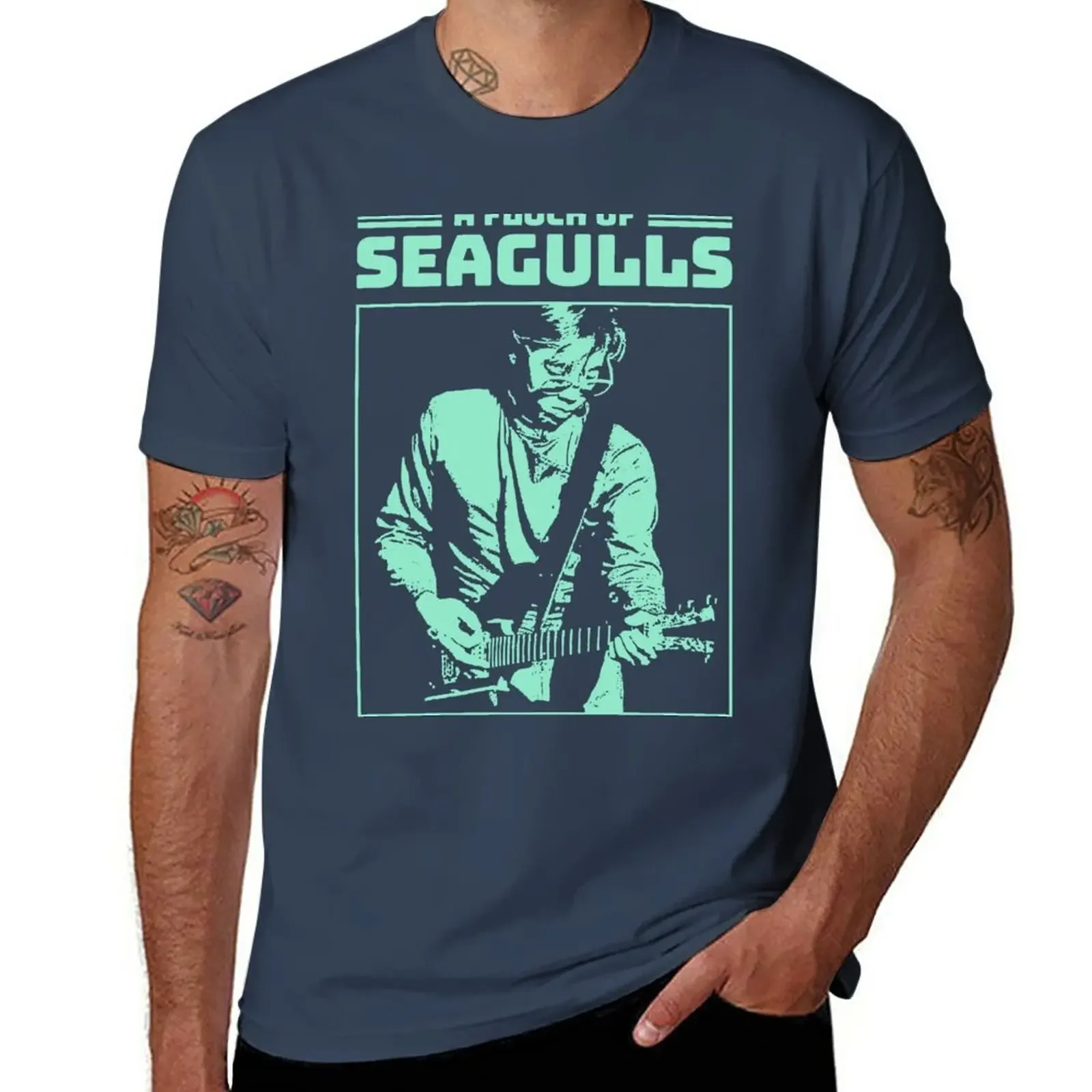 New A Flock Of Seagulls / Fanwerk T-Shirt korean fashion for a boy workout shirts for men